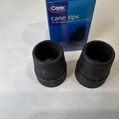 Carex Black Cane Tips 1″ 2 Count Fits All Standard Canes & Crutches # A720-00