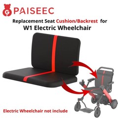 Replacement Seat Cushion & Backrest for W1 Electric Wheelchair | Paiseec