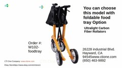 Carbon Fiber Rollator Electric Brake Reduce Hand Stress-CTI One W102 PB