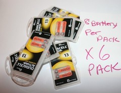 Duracell Activair Mercury Free Hearing Aid Batteries Size 13 Exp 2028 (48 TOTAL)