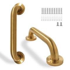Shower Grab Bar, 2 Pack 12 Inch Gold Bathroom Safety Bar, 1.25″ Diameter 304