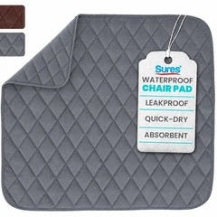 Waterproof Chair Pads for Incontinence (22″ x 21″) – Washable, Waterproof Sea…