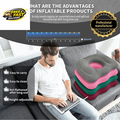 Inflatable Donut Seat Cushion for Tailbone Pain Relief Coccyx Pillow for Office