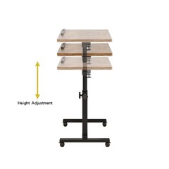 Overbed Bedside Desk Mobile Rolling Laptop Stand Tilting Overbed Table with W…