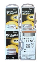 Duracell Activair Hearing Aid Batteries: Size 312 (24 Batteries) Fresh Exp: 6/28