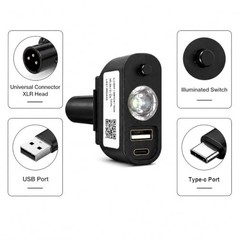 3-Pin XLR Head LED Light for Electric Wheelchairs
