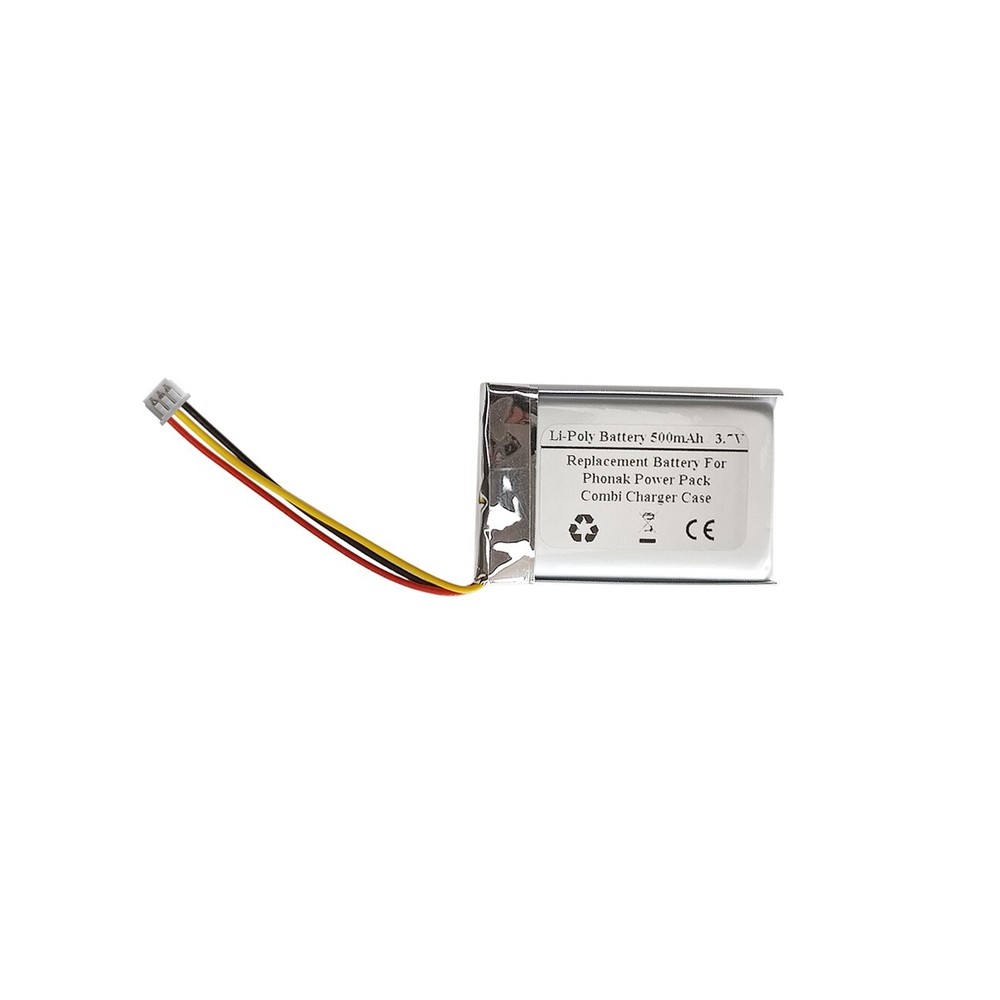3.7V 500mAh Replacement Battery For Phonak Power Pack, Combi Charger Case