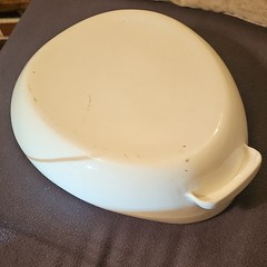 Meinecke Perfection Bed Pan 500ml Enamelware White Reusable Bedpan