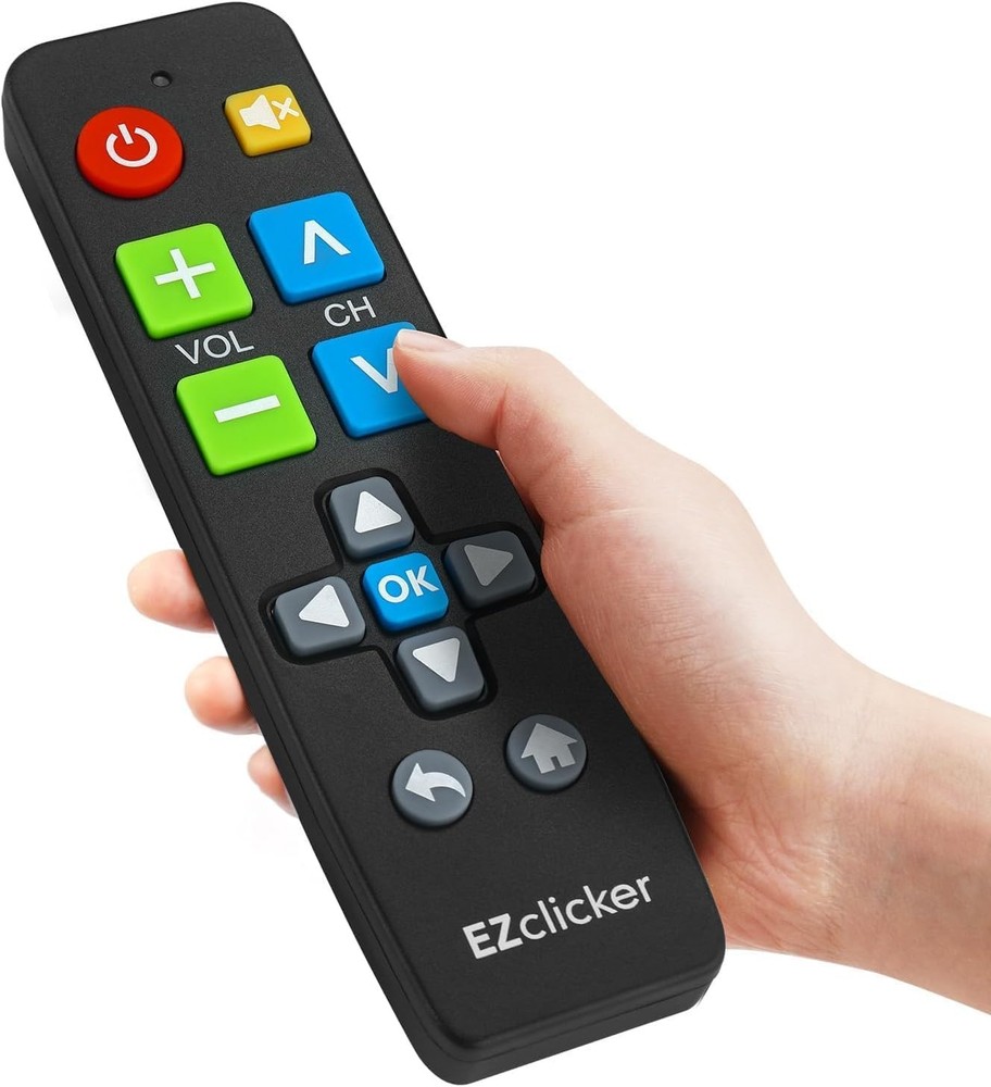 Big Button TV Remote for Seniors Universal Compatibility Easy to Use Black