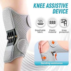 Spring Powered Knee Support Brace Booster Patella Joint Protector Adjustable Pad