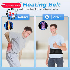 KkaFFe Back Support with Magnet, Tourmaline Magnetic X-Large, Black-1