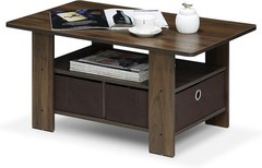 Turn-N-Tube Coffee Table 31.22D x 15.5W x 15.8H in Black Oak/Black/Brown