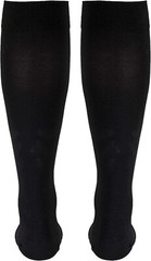 Truform 15-20 mmHg Compression Stockings Knee High Length, Open Toe, Black, Lar