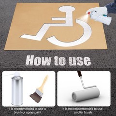 Handicap Stencil for Parking, 31.5×25.2in Reusable Parking Lot Template Handi…