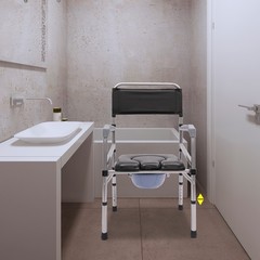 Waterproof Folding Shower Chair Commode Toilet Safety Chair Bathroom Seat Safty