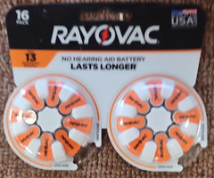 Rayovac Size 13 Hearing Aid Batteries 16 Pack Best By April 2026