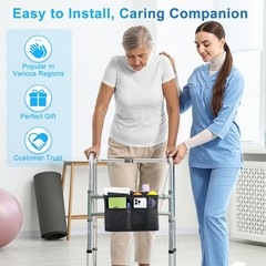 Walker Basket, Basket for Walkers with Multi Pockets, Hand-free Carry Pouch S…