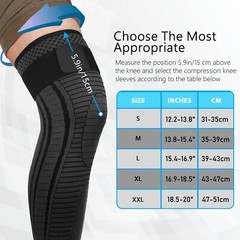 Full Leg Compression Sleeves with Anti-Slip Design for Joint Support and Recover