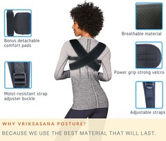 Comfortable Upper Back Brace / Posture Corrector that Prevents Slouching