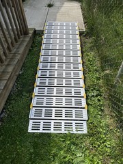Roll-A-Ramp 7 Ft Long x 26 In Wide Ramp Aluminum Silver
