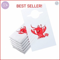 SATINIOR 50 Pieces Crawfish Bib Plastic Lobster Bibs for Adults Disposable Adult