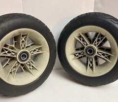 Pride Mobility Victory 10 Front Wheels Tires Pair with Hubcaps – Primo 10.4×3.6