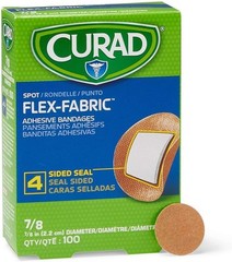 Curad Flex Fabric Spot Adhesive Bandages, Bandage Diameter is 7/8″ 7/8"