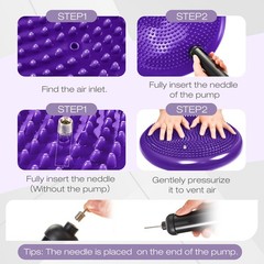 Amylove 6 Pcs 13 Inch Wiggle Seat Wobble Cushion Balance Disc Dark Color