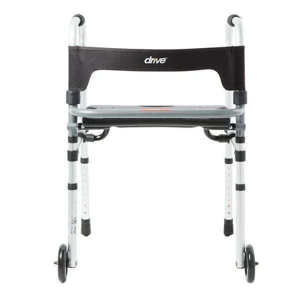 Clever-Lite LS Aluminum Silver Folding Walker Adjustable Height up to 300 lbs…