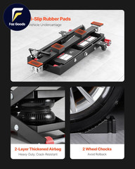 Air Portable Car Lift 6613 Lbs/3 Ton Capacity, 21.7 Inch Max Height, Adjustable