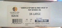 CORFLEX CoolTex 13″ ANT CL Knee Wrap Size 3XL OP POP w/Hinge 86-1308-VET