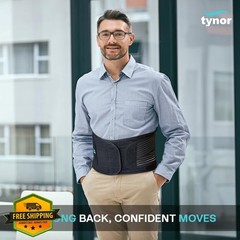 TYNOR Back Brace Small Premium Black