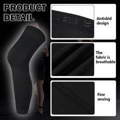 Full Length Compression Leg Sleeve Knee Brace Undersleeve Men Women Sports