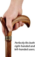 Handcrafted Oak Wooden Walking Cane – Ergonomic Derby Handle