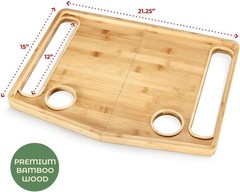 Foldable Bamboo Walker Tray – Lightweight and Spacious for Meals, Crafts, & More