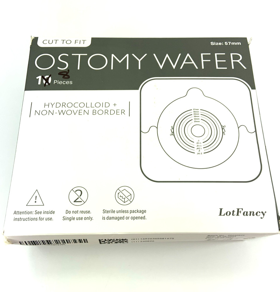8 LotFancy Adhesive Skin Barriers w/ Non-Woven Border Two-piece system Ex 2028