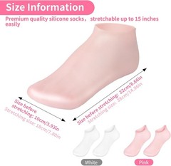 2 Pcs Silicone Foot Socks For Women Moisturizing Socks Foot Care Protector US