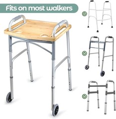 Foldable Bamboo Walker Tray – Lightweight and Spacious for Meals, Crafts, & More