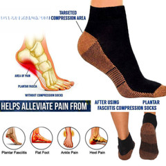 1 Pairs Men Women Compression Gym Relief Ankle Support Brace Foot Sleeve Socks