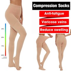 Compression Stockings Tights 100 Denier Soft All Day Comfort Support Pantyhose