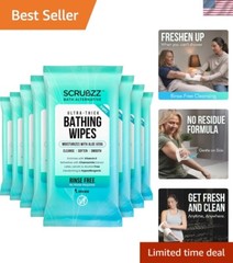 Ultra Thick Bath Wipes – Ideal for Gym, Camping, Elderly & Post Surgery Use