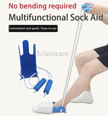 2 In 1 Sock Aid Device Sock Helper Easy On Easy Off Foam Handles Elderly Adult
