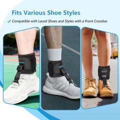 Adjustable AFO Foot Drop Brace for Walking, Zinc Alloy Hook, Elastic Laces, S/M
