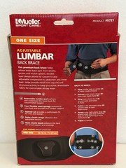 Mueller Sport Care Lumbar Brace Model 6721 Maximum Support in Black