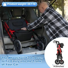 StrollAid Walkers Seniors Rollator Walker w/ Seat 10″ Big Wheels up450lbs S9310