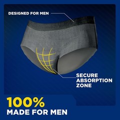Maximum Plus Disposable Men’s Underwear, Large/X-Large, Tear-Away Seams, 14 Ct