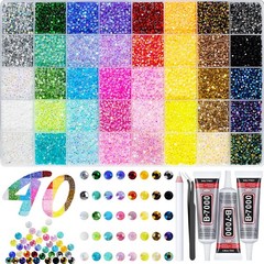 Dewjdfsc 50000Pcs Resin Jelly Rhinestones For Bedazzling Kit 3Mm Multicolor