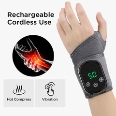 Electric Wrist Massager 5 Levels Heating 3 Modes Vibration Infrared Pain Relief