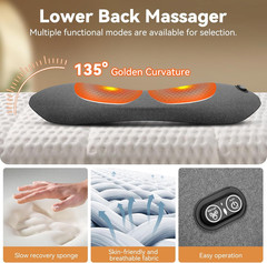 3in 1 Smooth Spine Triple Fusion Back Massager Electric Standard, Dark Gray