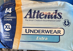 Adult Diapers Attends Underwear, XL, EXTRA Maximum Heavy Absorbency, 28 Count